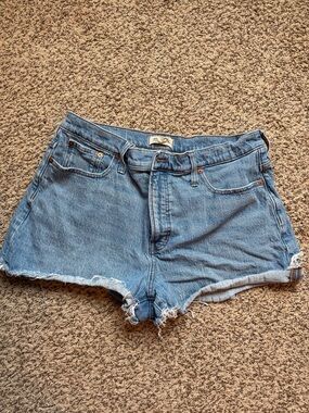Madewell Blue Denim High-Rise Cutoff Jean Shorts